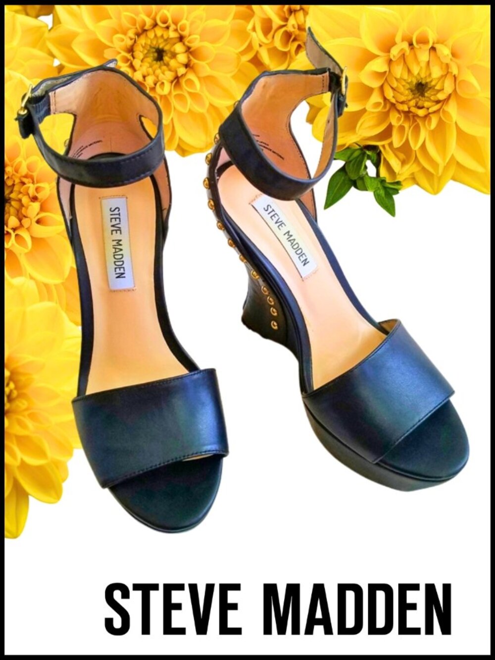 NWOT Steve Madden Studded Platform Wedges
